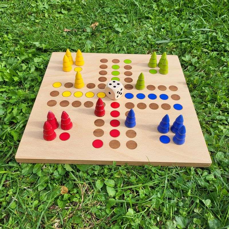 Brettspiel * Komm, Bäumchen sammeln! * Winter * Buche * Punkte lasergraviert