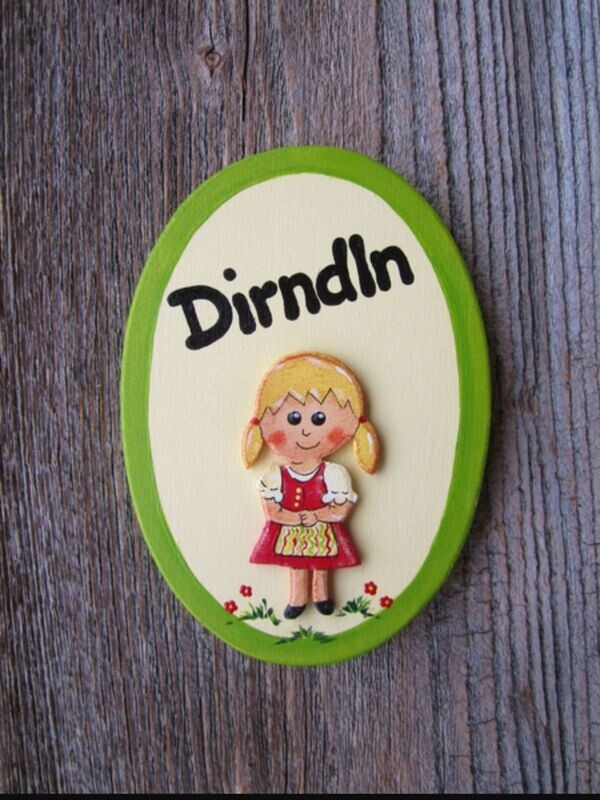 TürSchild * oval * Dirndln TürSchild * oval * Dirndln