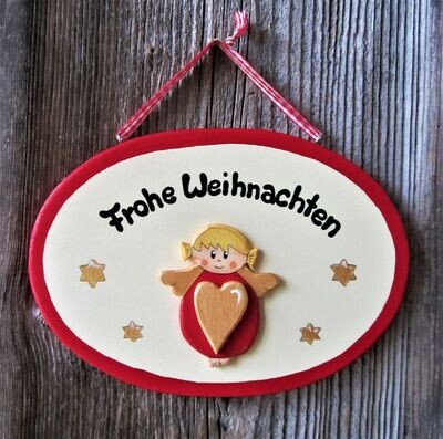 TürSchild * oval * Frohe Weihnachten TürSchild * oval * Frohe Weihnachten