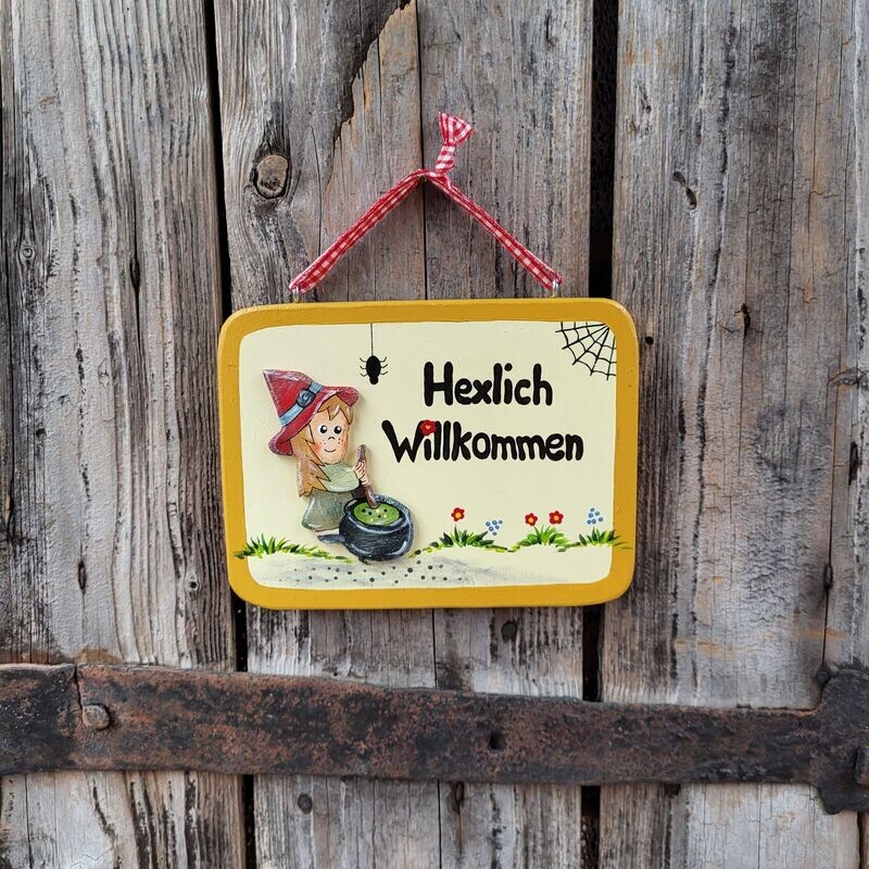 TürSchild * Kleine Hexe Maya * Hexlich Willkommen TürSchild * Kleine Hexe Maya * Hexlich Willkommen