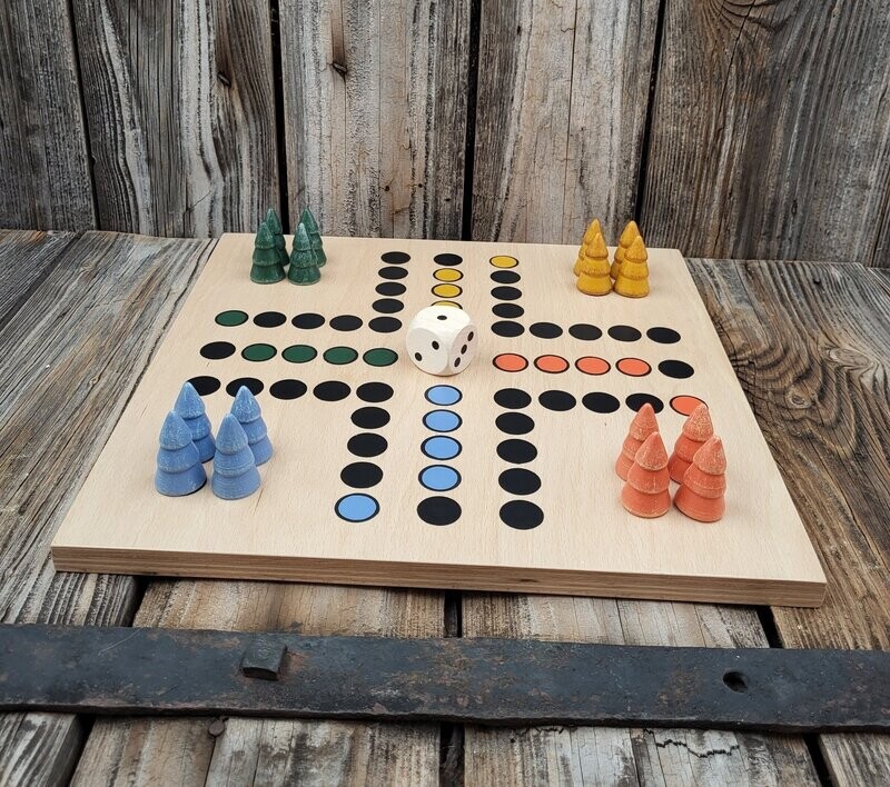 Brettspiel * Komm, Bäumchen sammeln * Herbst * Buche * Punkte lasergraviert Brettspiel * Komm, Bäumchen sammeln * Herbst * Buche * Punkte lasergraviert