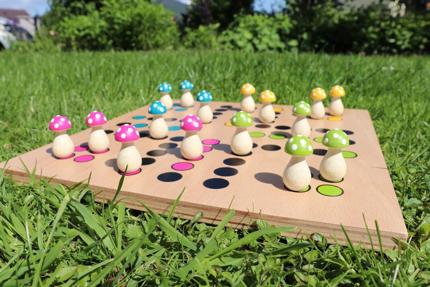 Maxi*Brettspiel * Komm, GlücksPilze sammeln! * Frühling * Buche * Punkte lasergraviert Maxi*Brettspiel * Komm, GlücksPilze sammeln! * Frühling * Buche * Punkte lasergraviert