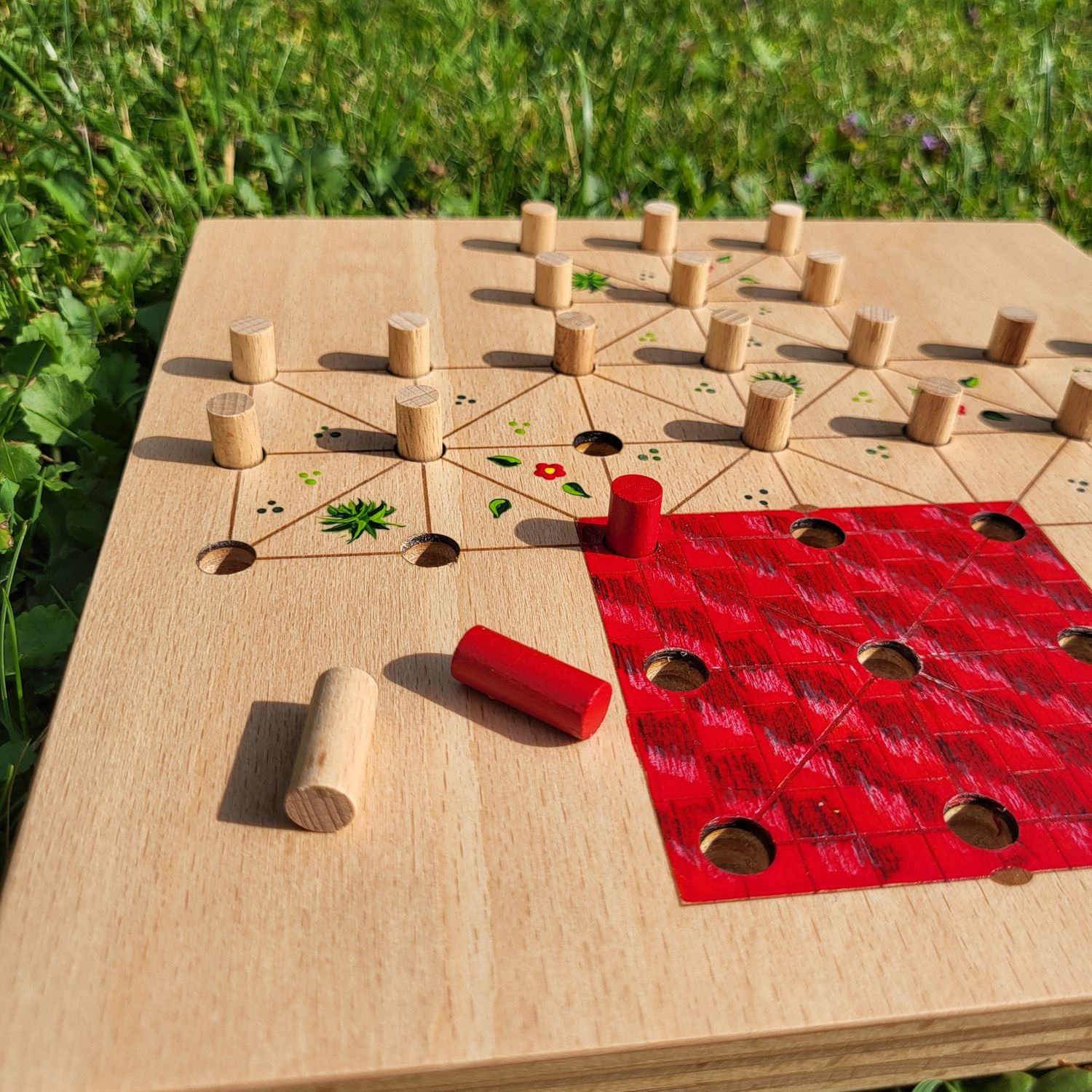 Mini*Brettspiel * Fuchs & Henne * Dach rot Mini*Brettspiel * Fuchs & Henne * Dach rot