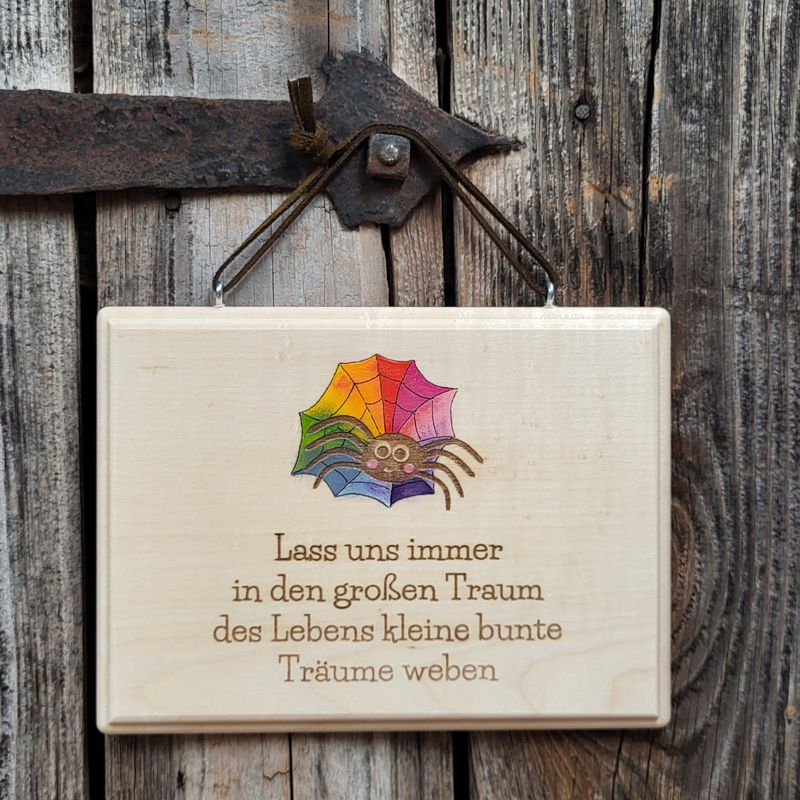 SpruchSchild * RegenbogenSpinne SpruchSchild * RegenbogenSpinne