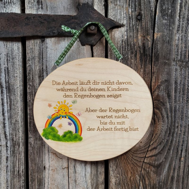 SpruchSchild * RegenBogen SpruchSchild * RegenBogen