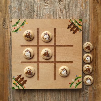 Brettspiel * TicTacToe * Polly Pony * Buche