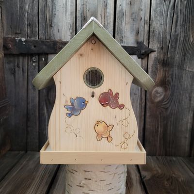 Kleines FutterSiloHäuschen * Kommt ein Vogerl geflogen Kleines FutterSiloHäuschen * Kommt ein Vogerl geflogen