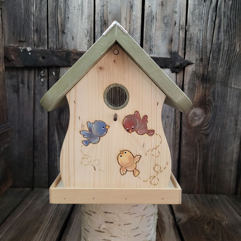 Kleines FutterSiloHäuschen * Kommt ein Vogerl geflogen