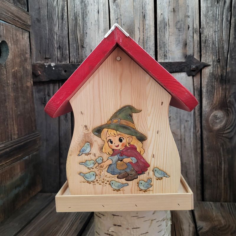 Kleines FutterSiloHäuschen * Kleine Hexe