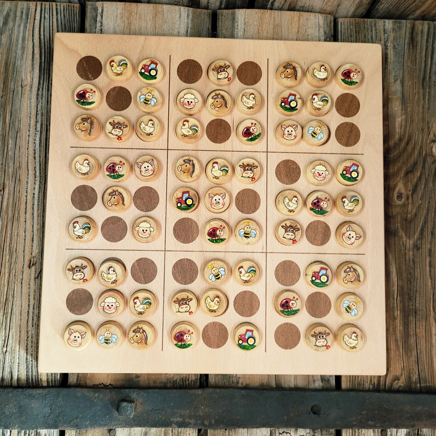 Brettspiel * BauernhofSudoku & Mühle einfach