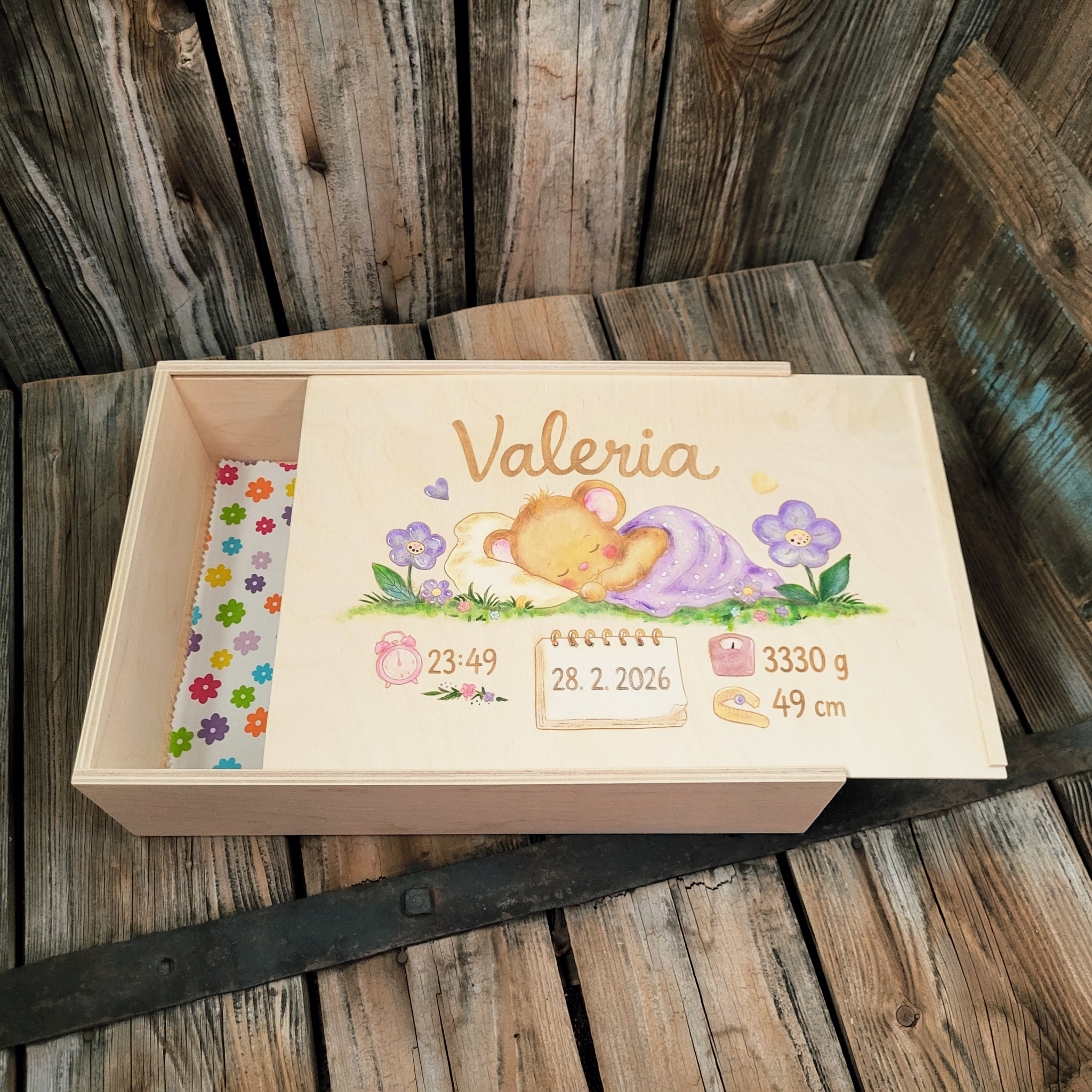 ErinnerungsKisterl / Geburt * 37 x 25cm * mit WunschGestaltung