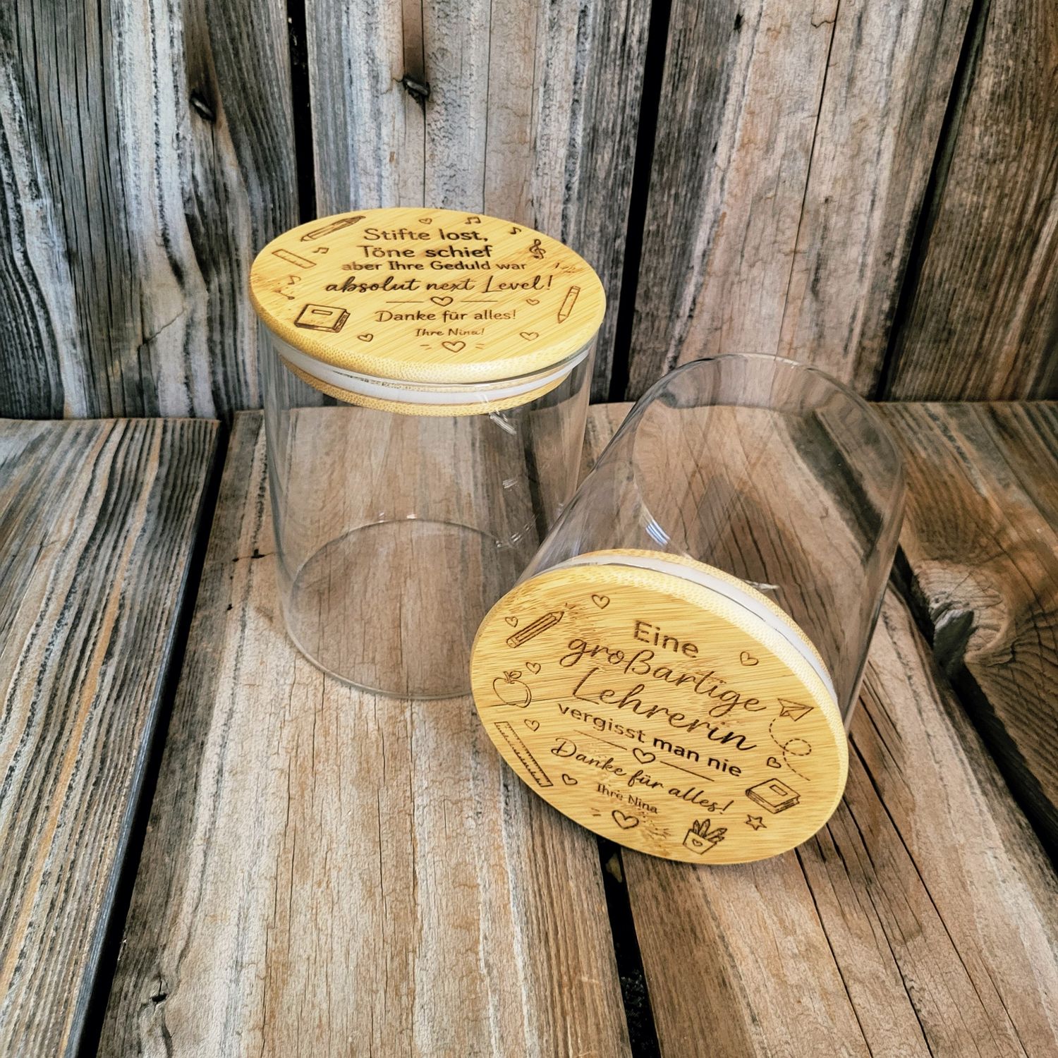 VorratsGlas mit WunschMotiv & Text