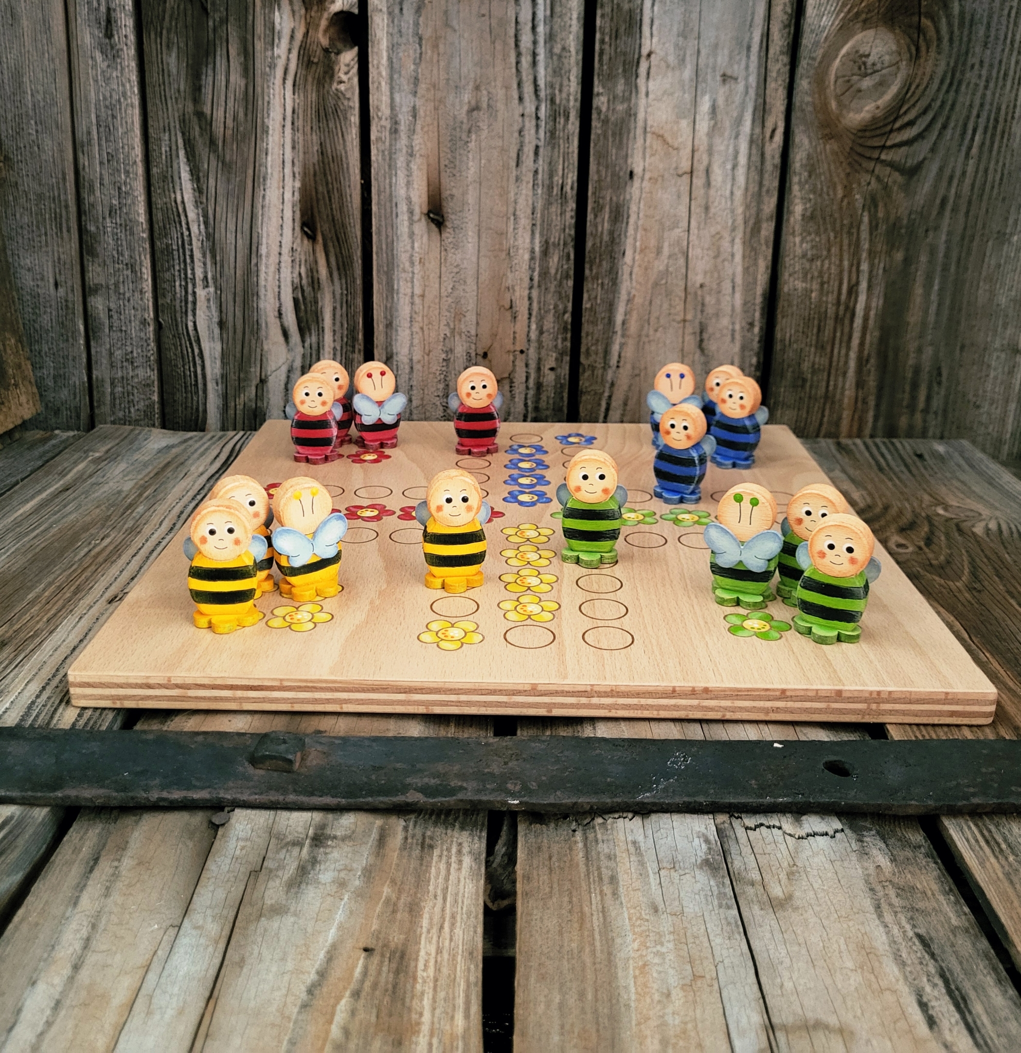 Brettspiel * Bienchen ärger di ned * Winter * Buche * lasergraviert