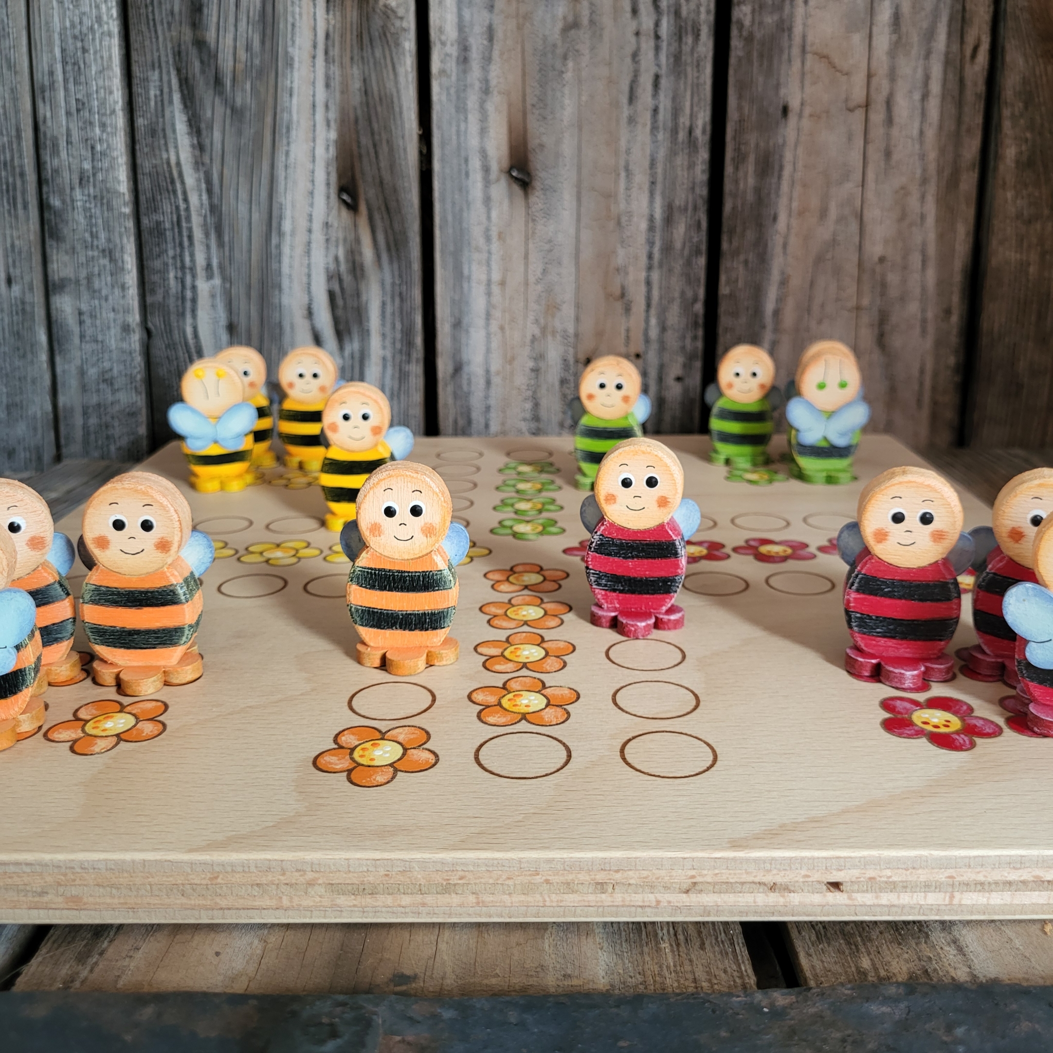 Brettspiel * Bienchen ärger di ned * Sommer * Buche * lasergraviert