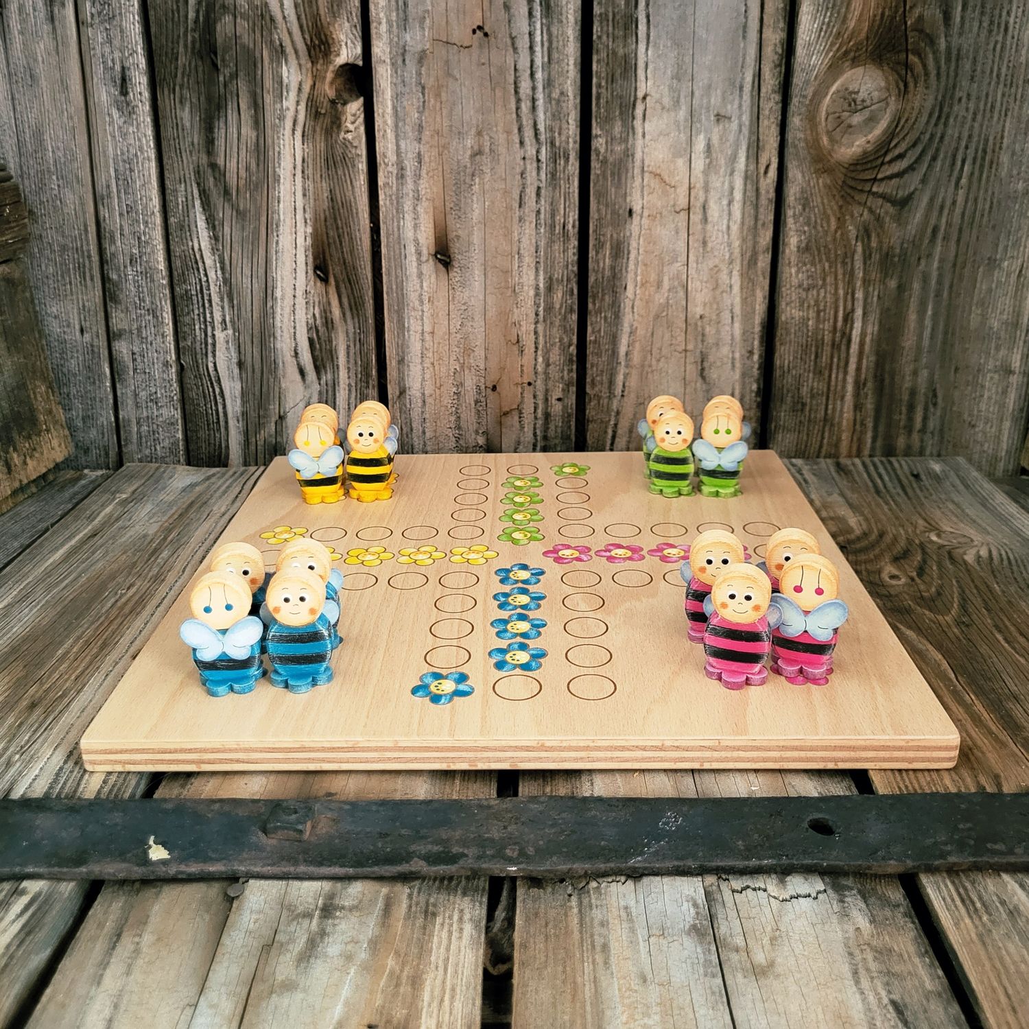 Brettspiel * Bienchen ärger di ned * Frühling * Buche * lasergraviert