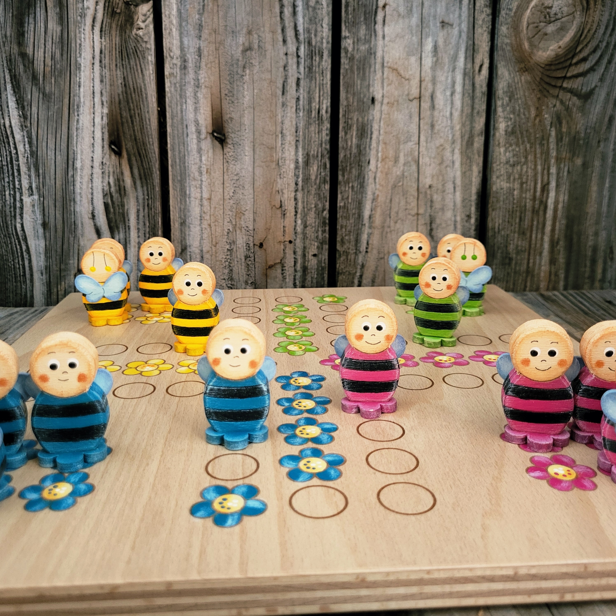 Brettspiel * Bienchen ärger di ned * Frühling * Buche * lasergraviert