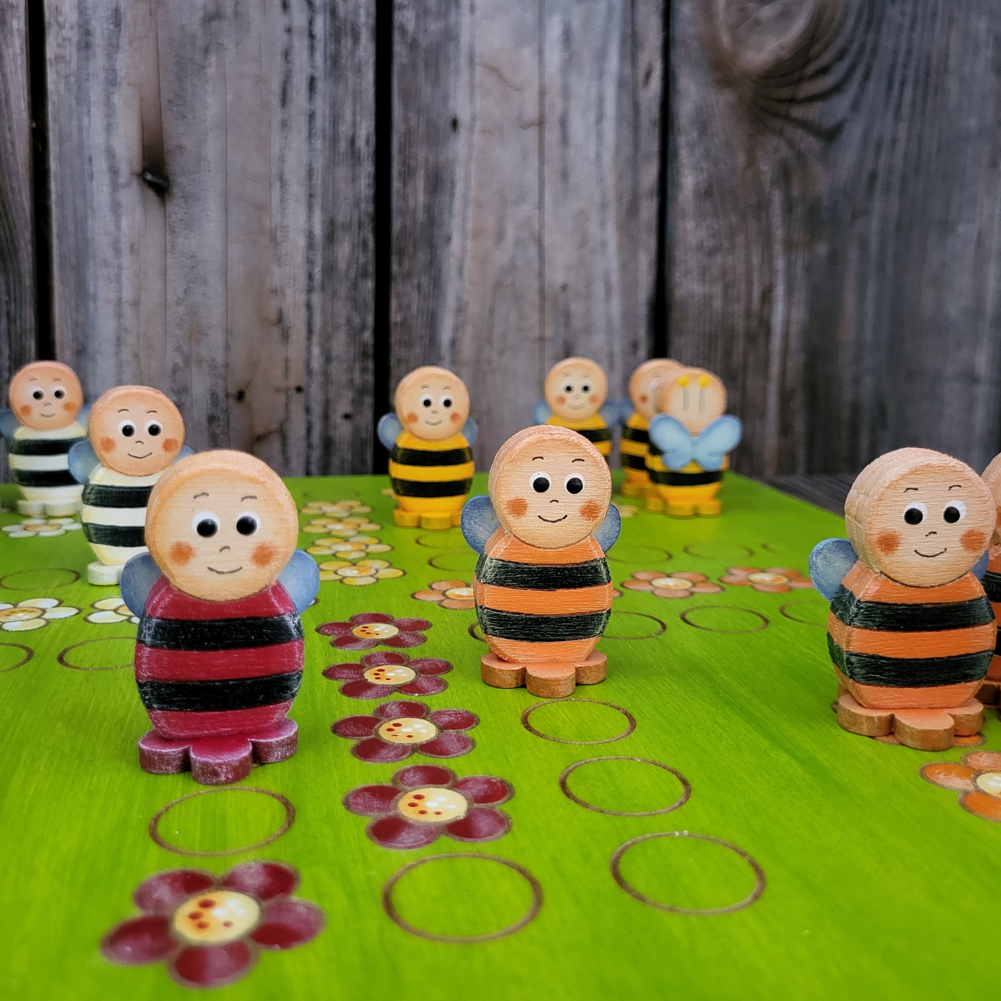 Brettspiel * Bienchen ärger di ned * Sommer * olivgrün hell
