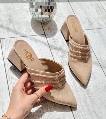 Half Shoe Slip-on Women Colourful Mule Shoes
