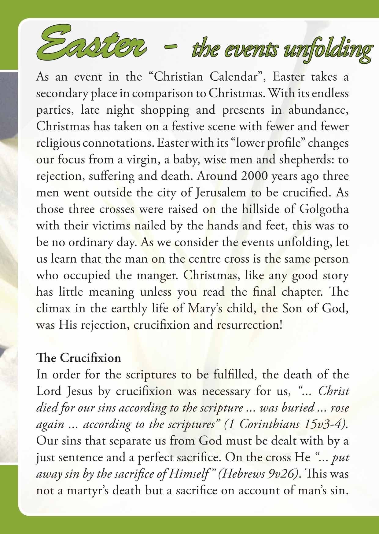 Easter - The events unfolding