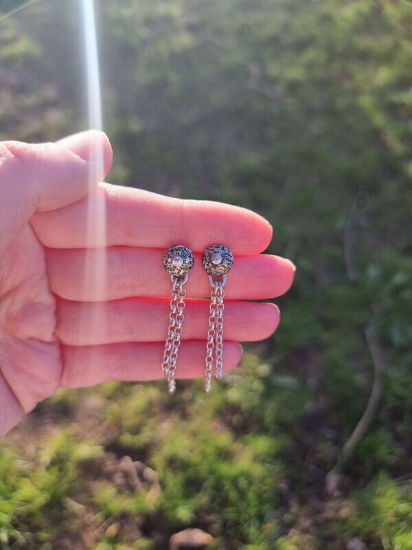 Hammered Chain Studs