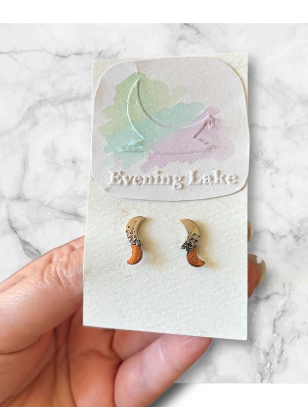 Double Moon Studs