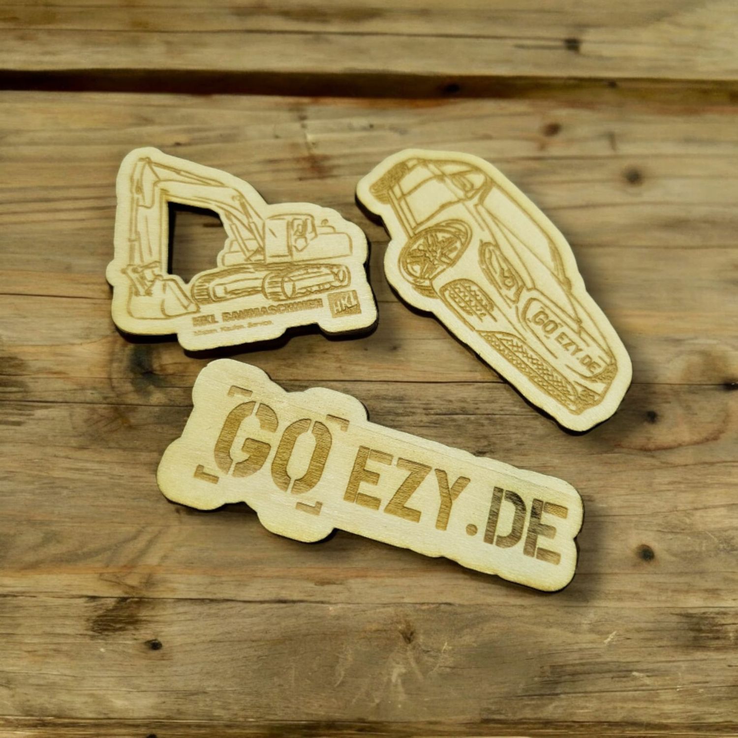 Holz-Form Magnet, personalisierbar