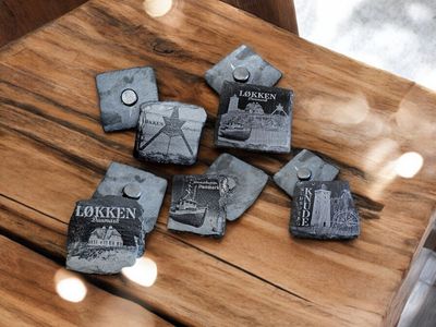 Schiefer-Magnet Set "Løkken"