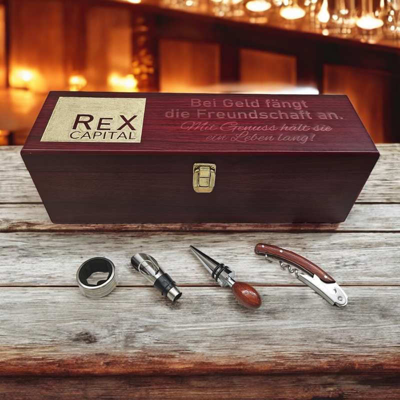 Weinbox Set, personalisierbar Weinbox Set, personalisierbar