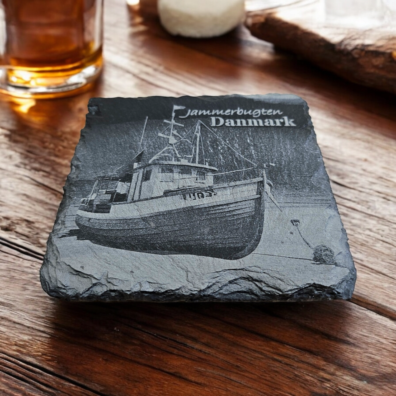 Schiefer Untersetzer "Jammerbugten"