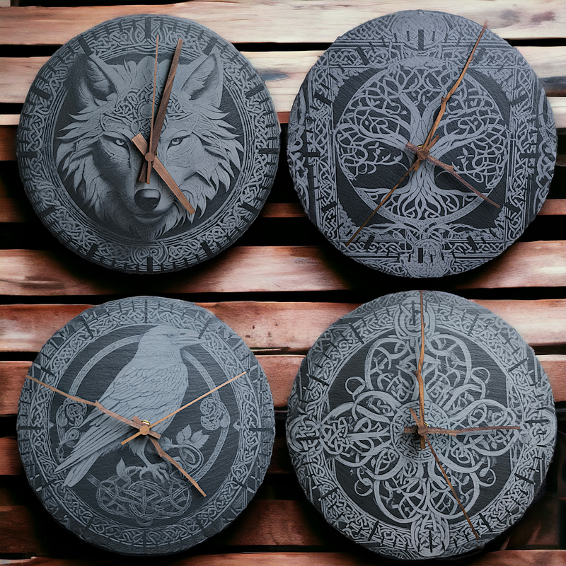 Schieferuhr Celtic