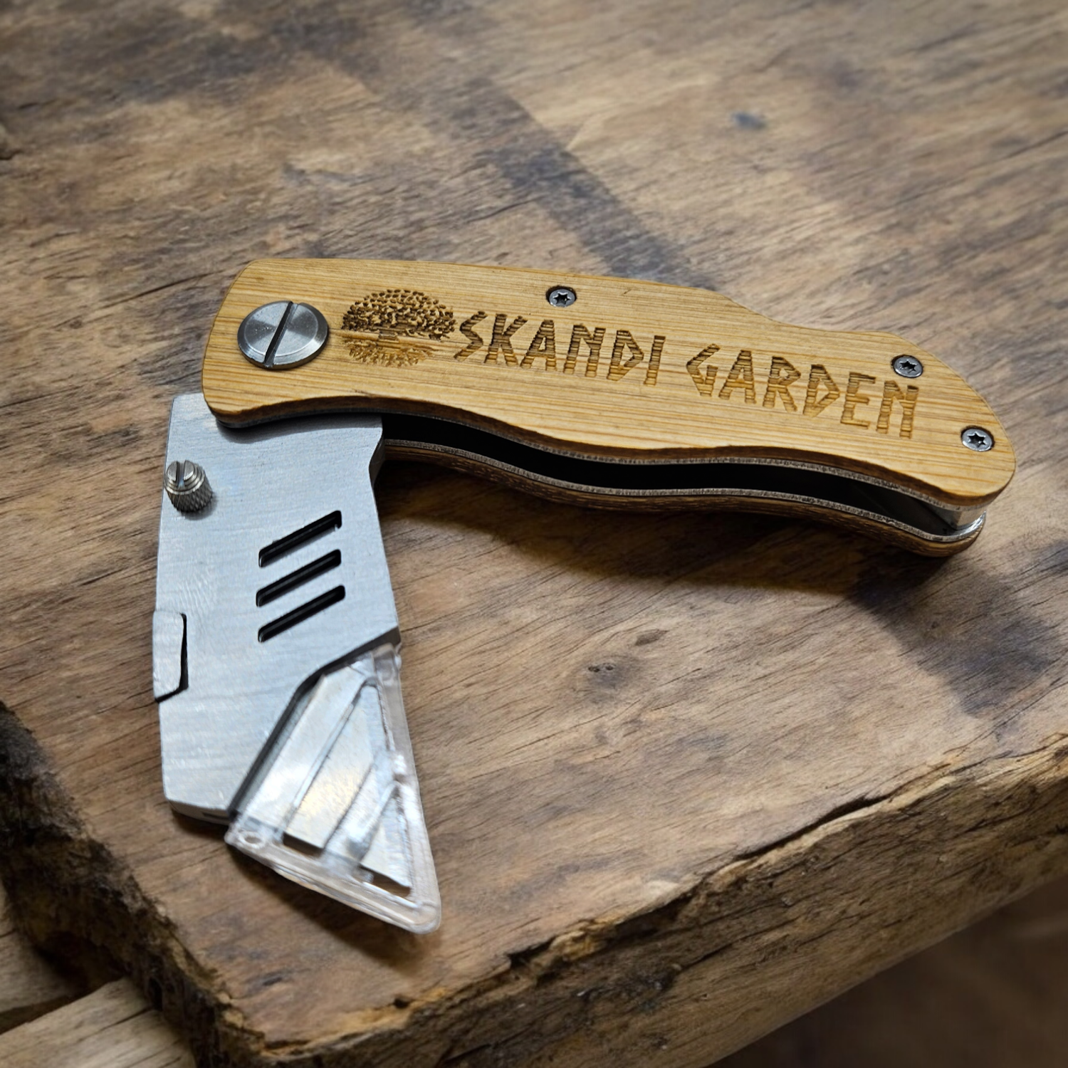 Holz Cuttermesser, personalisierbar