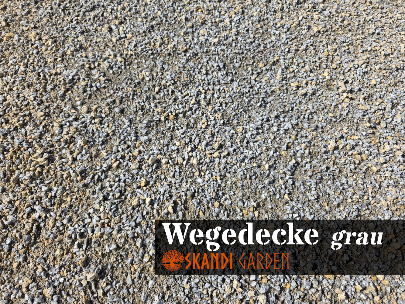 Wassergebundene Wegedecke, grau