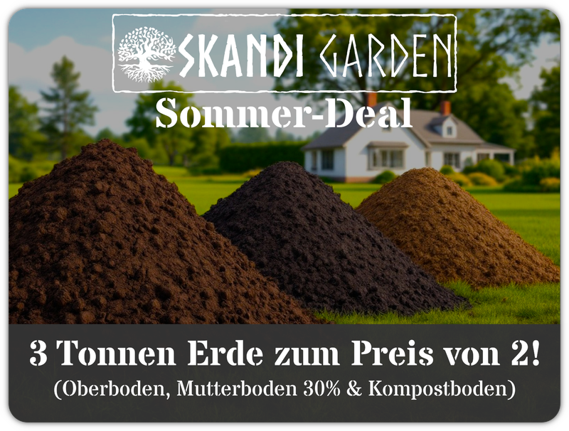 Sommer-Deal! 3 Tonnen Erde zum Preis von 2 Tonnen Sommer-Deal! 3 Tonnen Erde zum Preis von 2 Tonnen