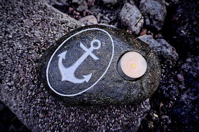 Kerzenstein "Anker" anthrazit