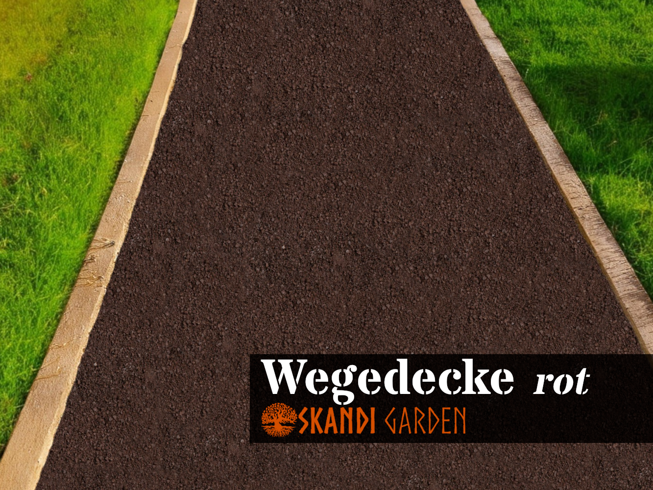 Wassergebundene Wegedecke, rot