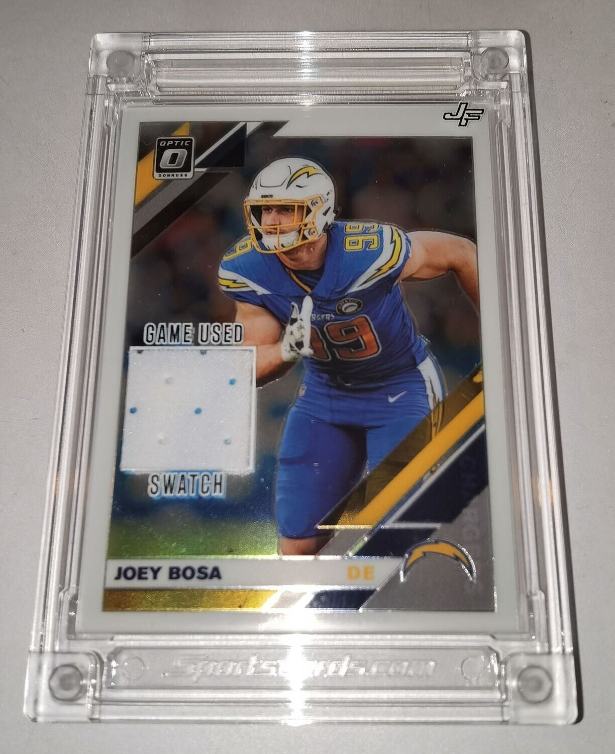 Jersey Fusion All Sports 22  "JOEY BOSA" Game used swatch