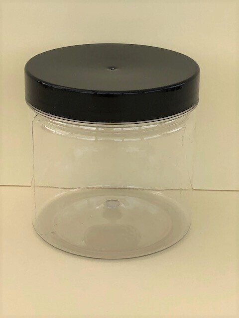 250ml Round Jars with 70mm Screw Caps, Cap Required: Black, Number Required: 6