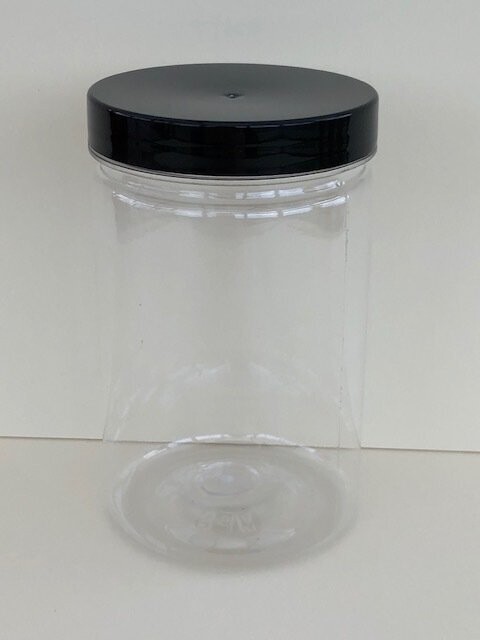 400ml Round Jars with Black or Coloured Screw Caps