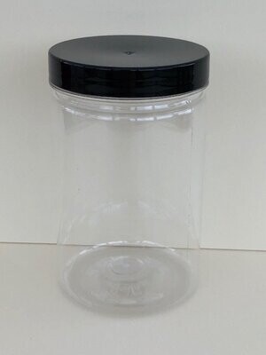 400ml Round Cylinder jars with 70mm Screw Caps