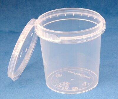 120ml Clear Tamper Evident Tubs with Lids