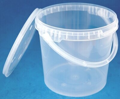 190ml Clear Tamper Evident Tubs with Handles and Lids