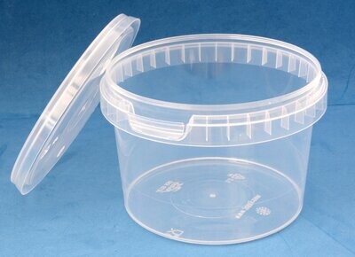 480ml Clear Tamper Evident Tubs with Lids