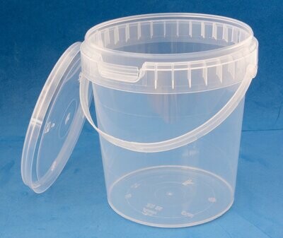 870ml Clear Tamper Evident Tubs with Handles and Lids
