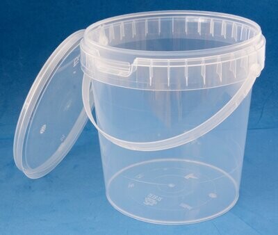 1180ml Clear Tamper Evident Tubs with Handles and Lids