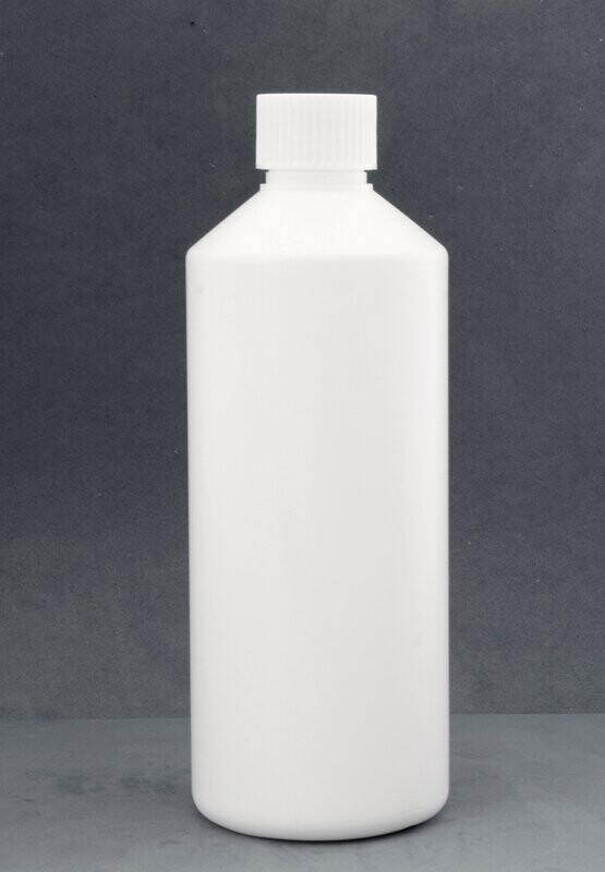 500ml White Bottles with 28mm Plain Wadded Screw Caps