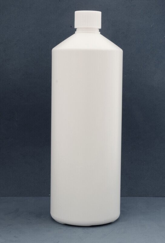 1000ml White Bottles with 28mm Plain Wadded Caps
