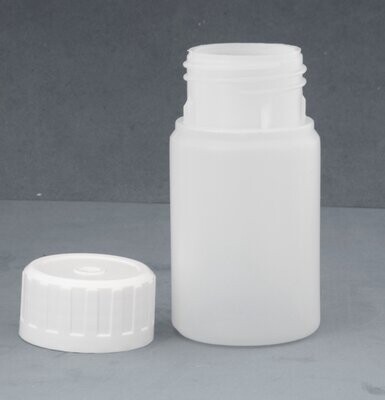 75ml Wide Neck Bottle with 38mm Wadded or Tamper Evident Caps