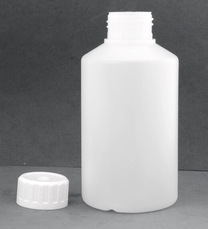 500ml Wide Neck Bottle with 38mm Plain Wadded Screw Caps