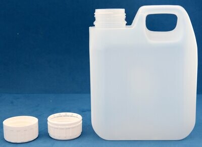 1000ml Natural HDPE Jerry Cans with 38mm Wadded or T/E Caps