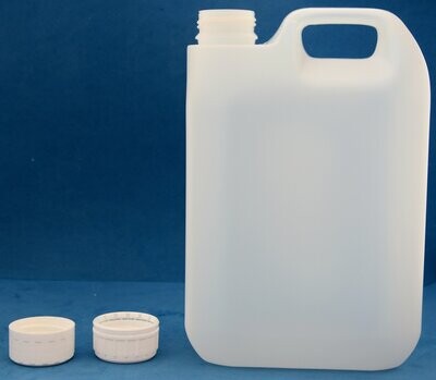 2500ml Natural HDPE Jerry Cans with 38mm Wadded or T/E Caps